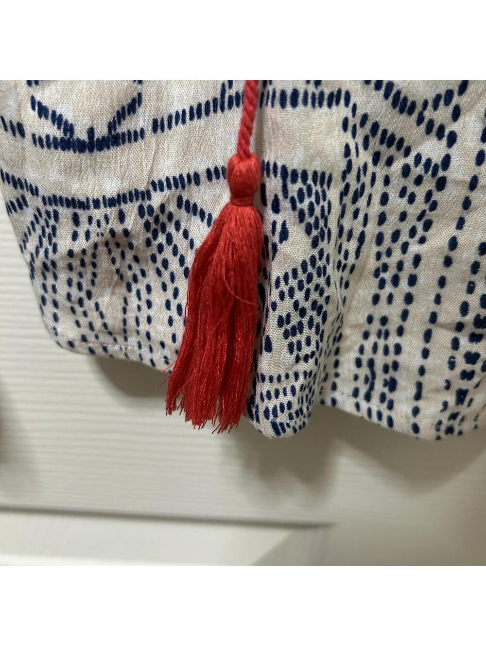 THML Anthropologie Penny Lane Embroidered Boho Tassel Flowy Pom Women's Small - Picture 4 of 7